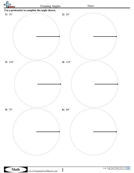 4.md.6 Worksheets - Creating Angles worksheet
